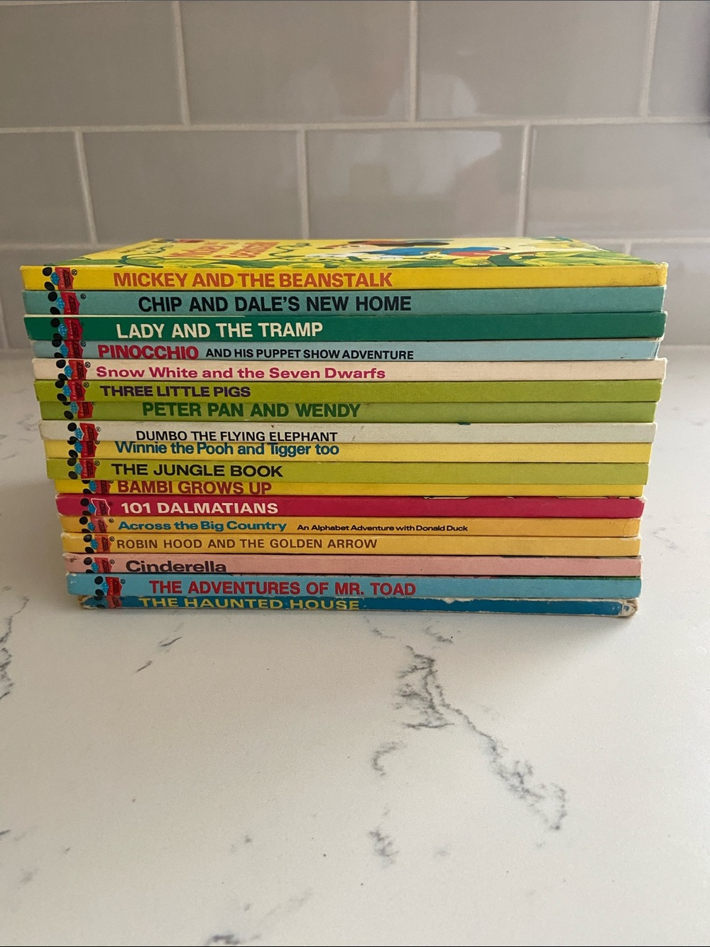 Vintage Disney Wonderful World of Reading 17 Hardcover Book Lot